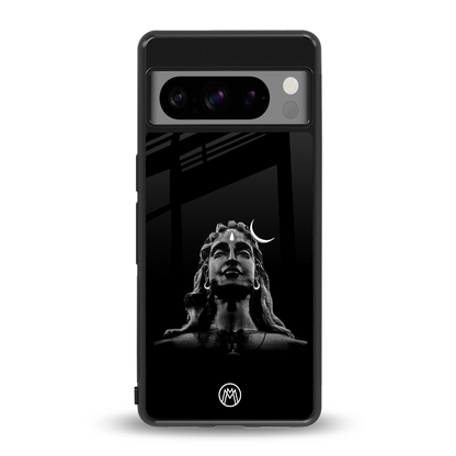 lord shiva black back phone cover | glass case for google pixel 8 pro