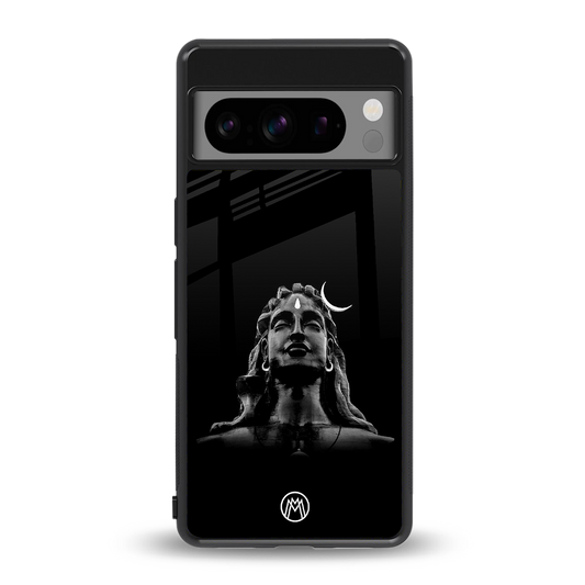 lord shiva black back phone cover | glass case for google pixel 8 pro