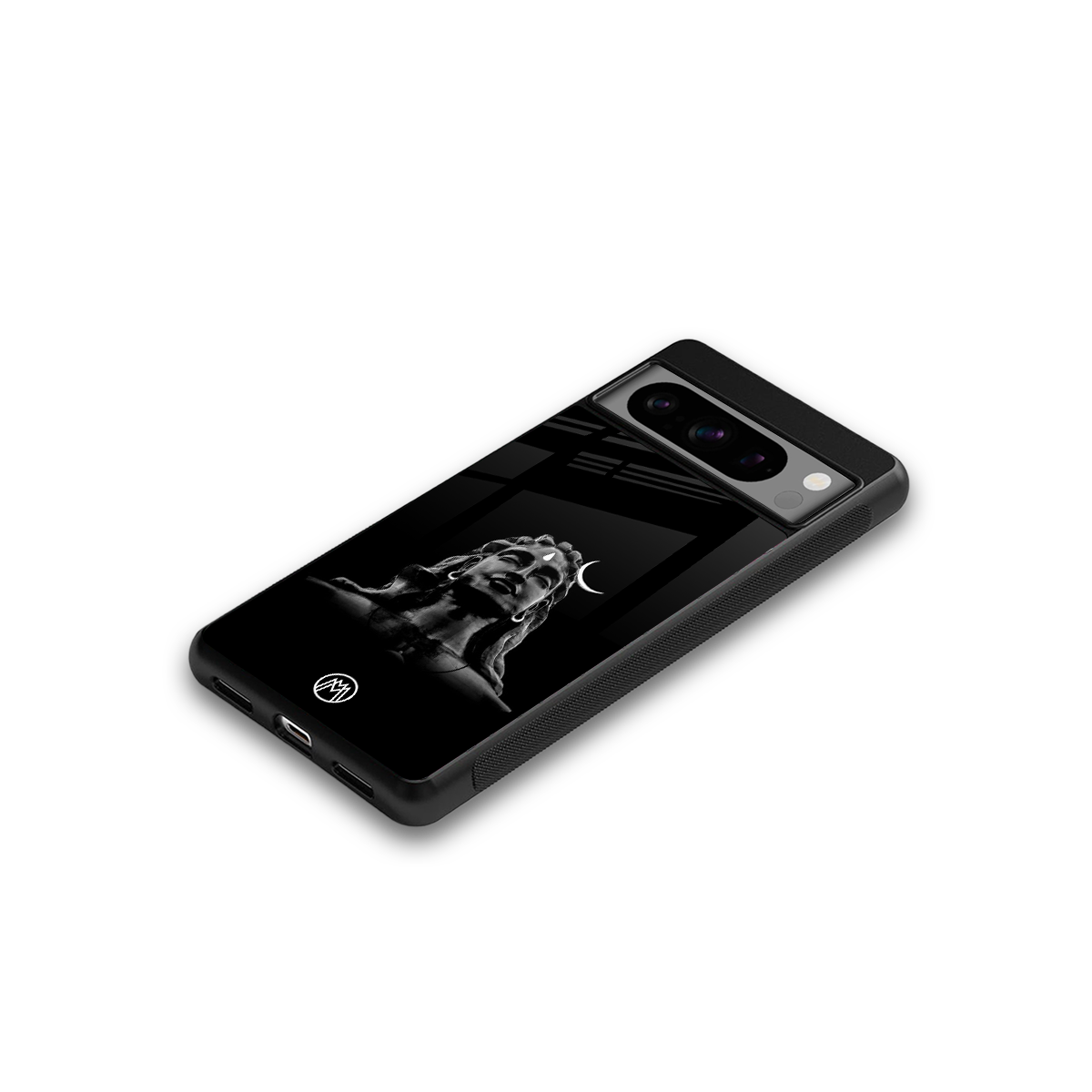 lord shiva black back phone cover | glass case for google pixel 8 pro