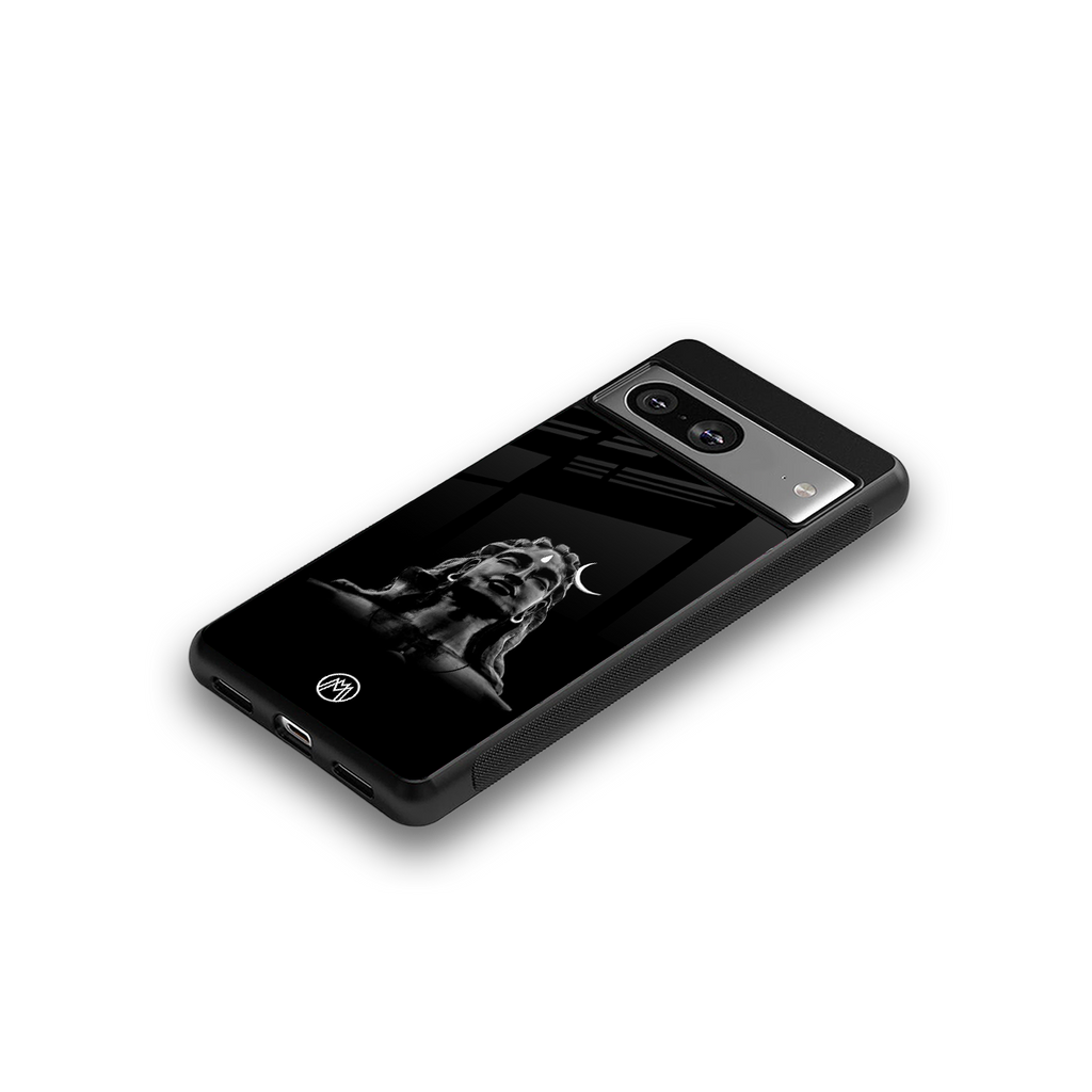 lord shiva black back phone cover | glass case for Google Pixel 8