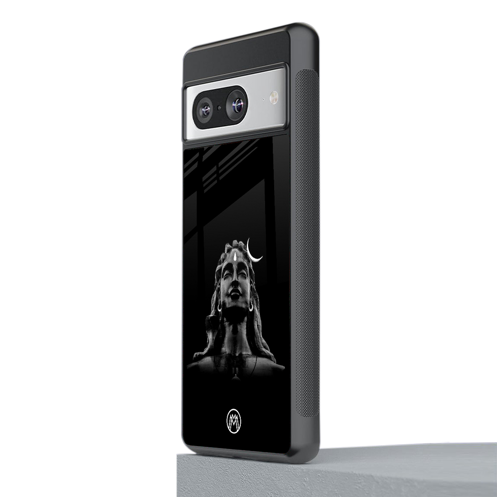 lord shiva black back phone cover | glass case for Google Pixel 8