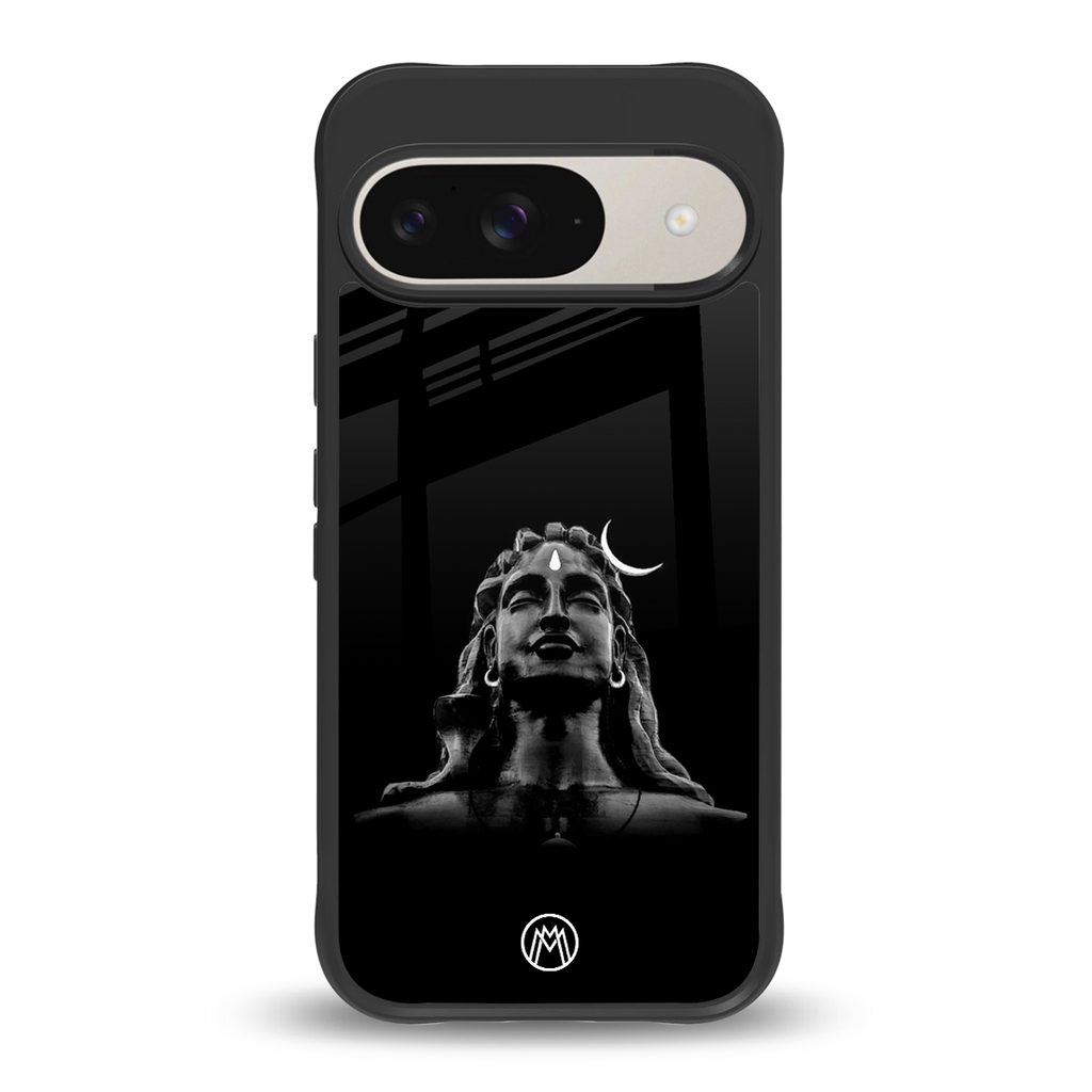 lord shiva black back phone cover | glass case for google pixel 9