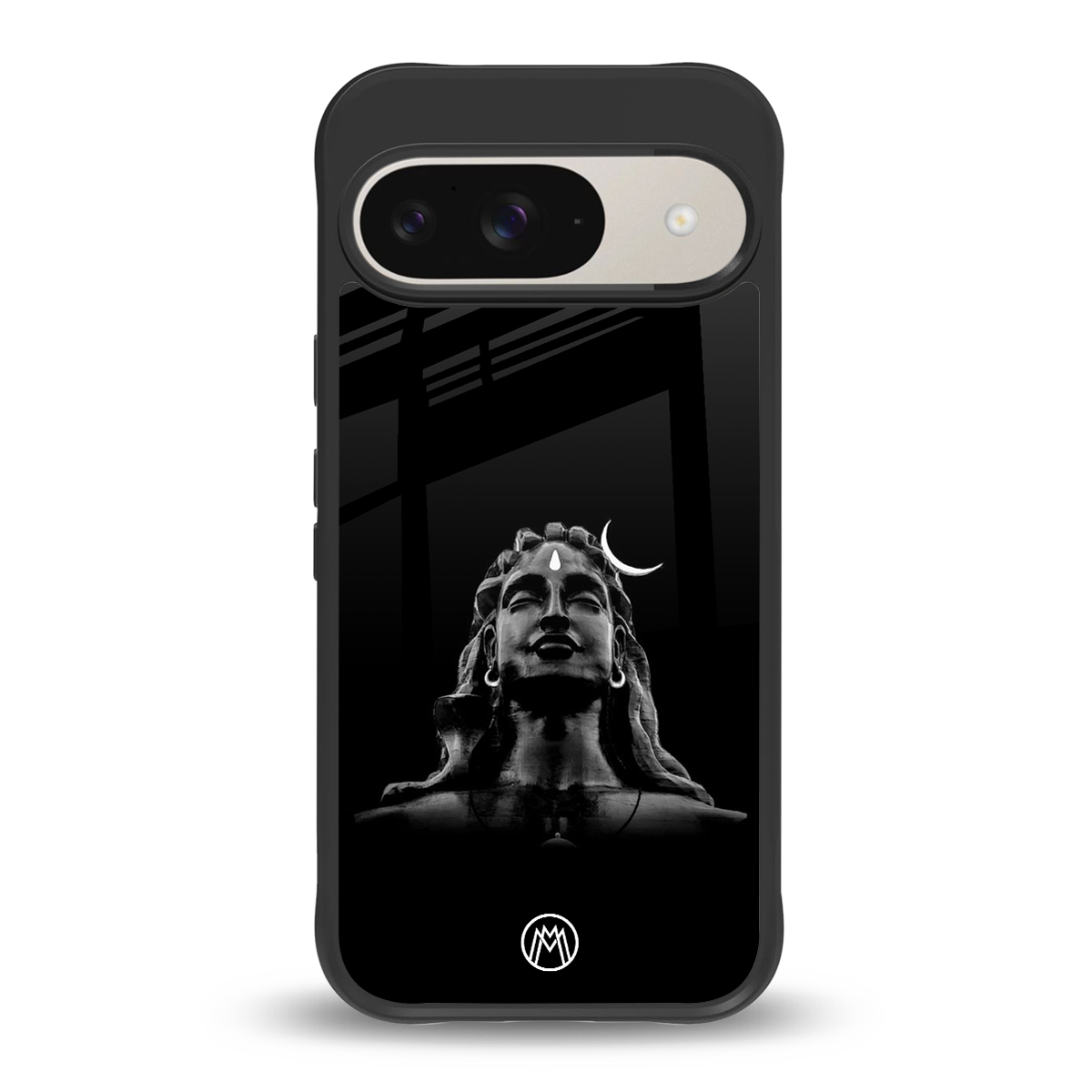 lord shiva black back phone cover | glass case for google pixel 9