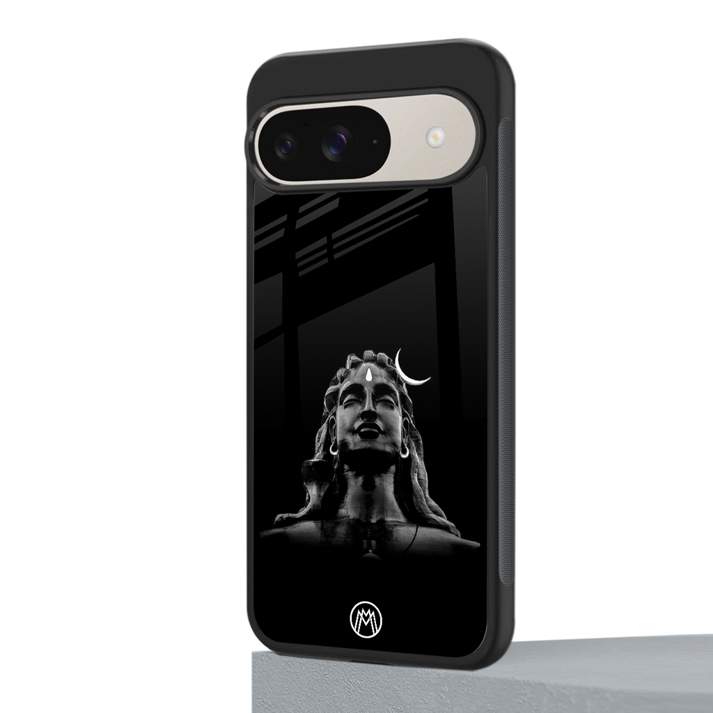 lord shiva black back phone cover | glass case for google pixel 9