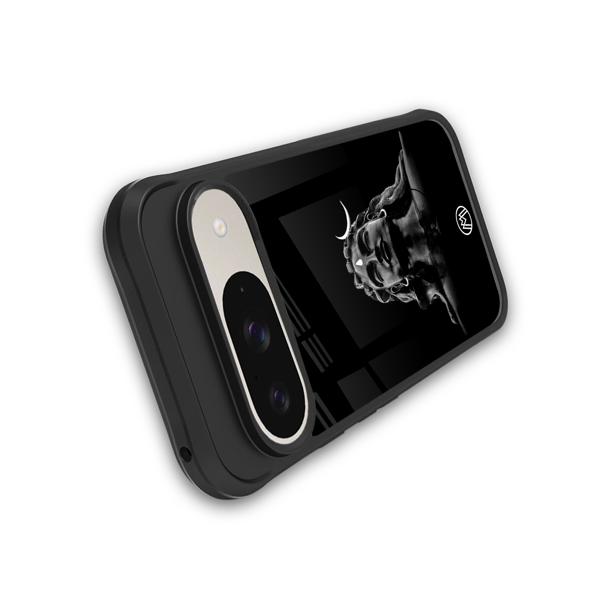 lord shiva black back phone cover | glass case for google pixel 9
