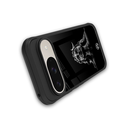 lord shiva black back phone cover | glass case for google pixel 9