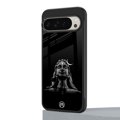 lord shiva black back phone cover | glass case for google pixel 9 pro xl