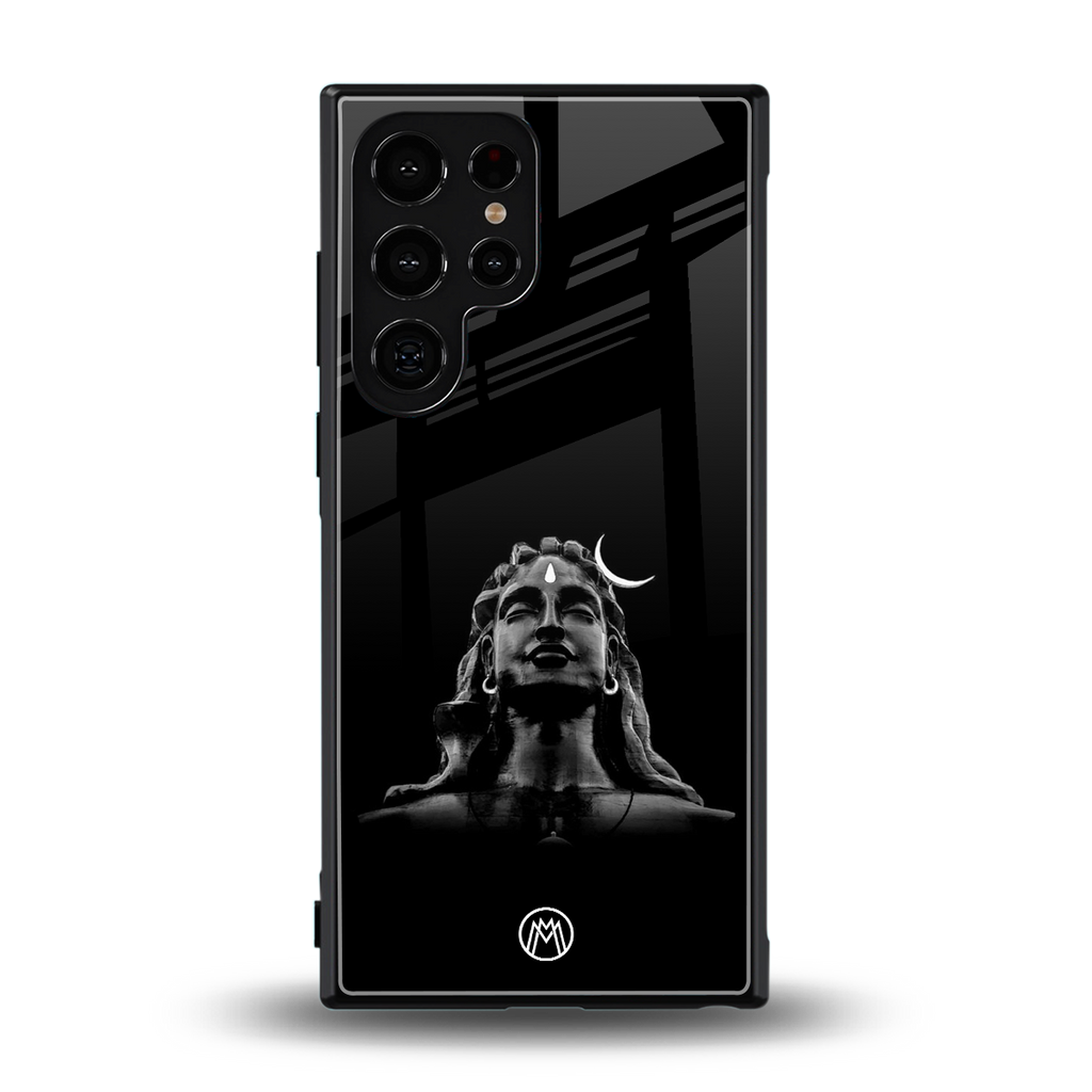 lord shiva black back phone cover | glass case for samsung galaxy s23 ultra