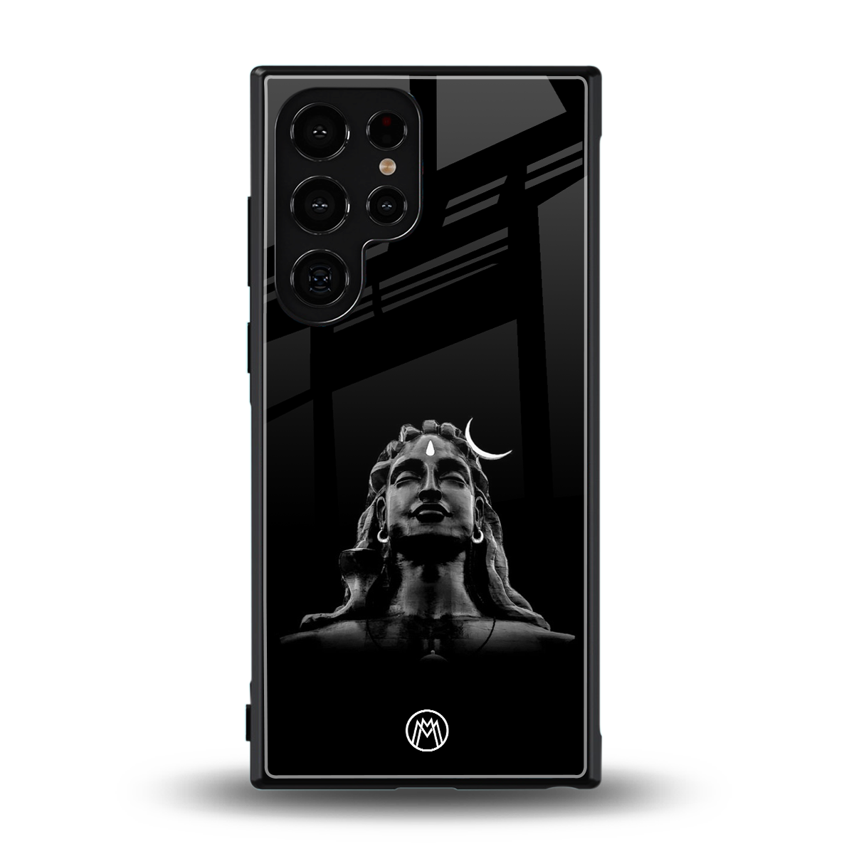 lord shiva black back phone cover | glass case for samsung galaxy s23 ultra
