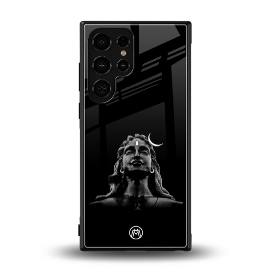 lord shiva black back phone cover | glass case for samsung galaxy s23 ultra