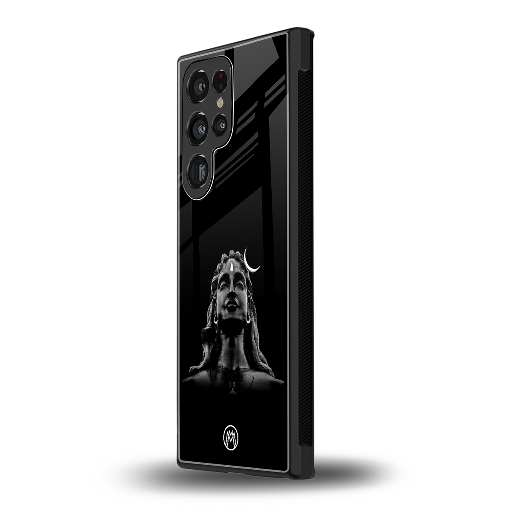 lord shiva black back phone cover | glass case for samsung galaxy s24 ultra