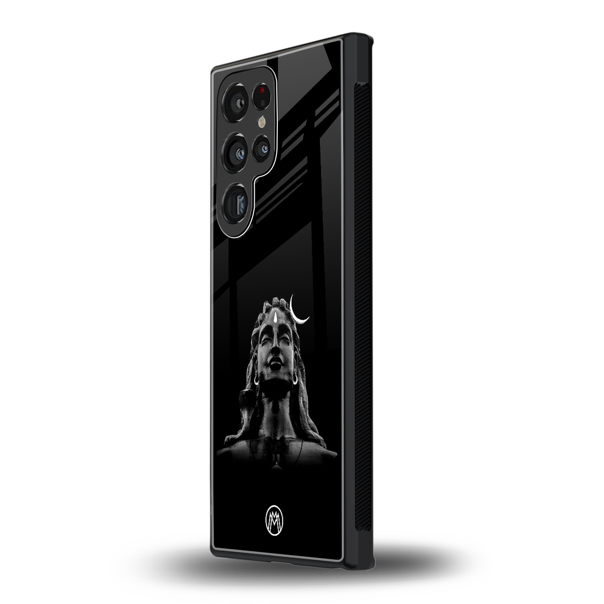 lord shiva black back phone cover | glass case for samsung galaxy s23 ultra