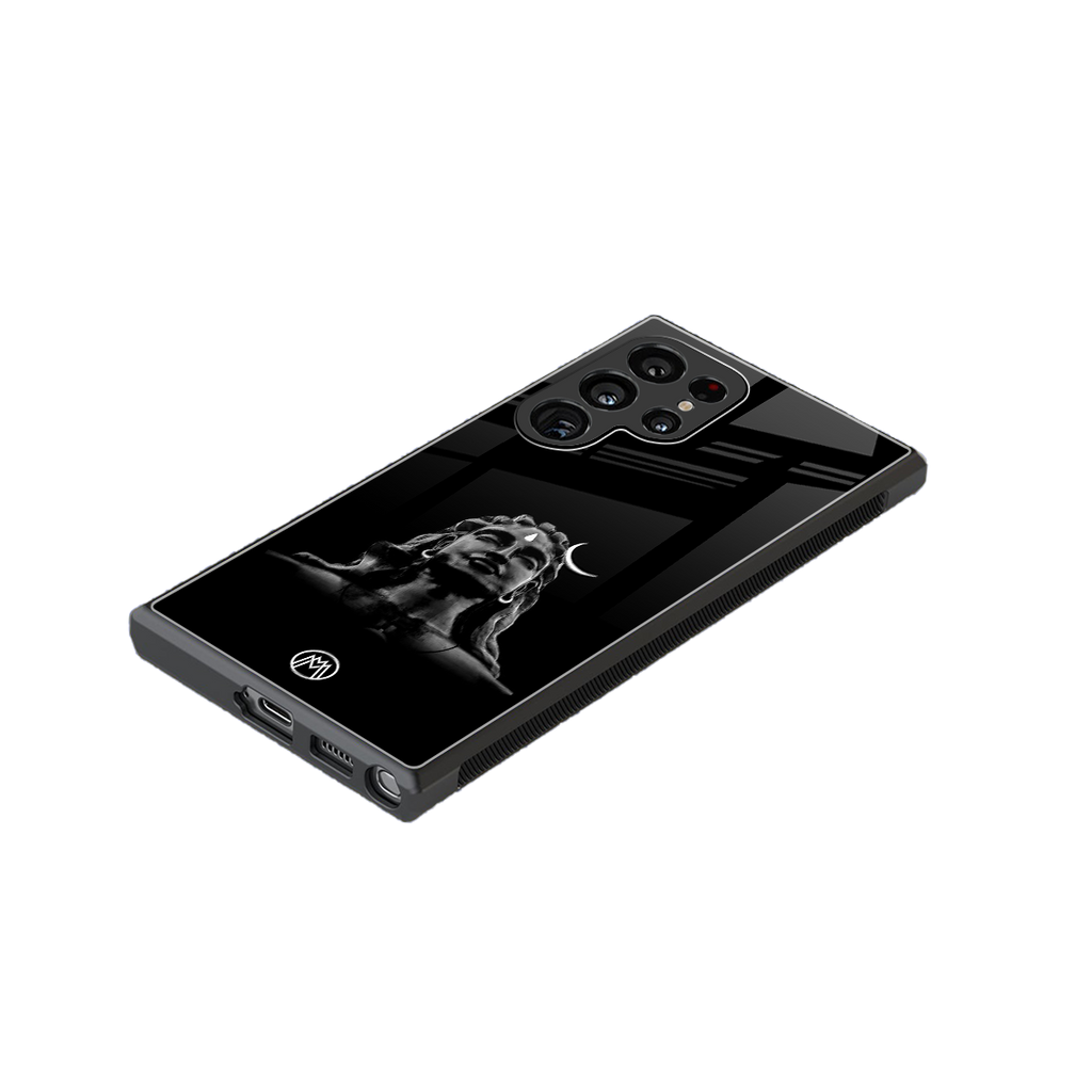 lord shiva black back phone cover | glass case for samsung galaxy s23 ultra