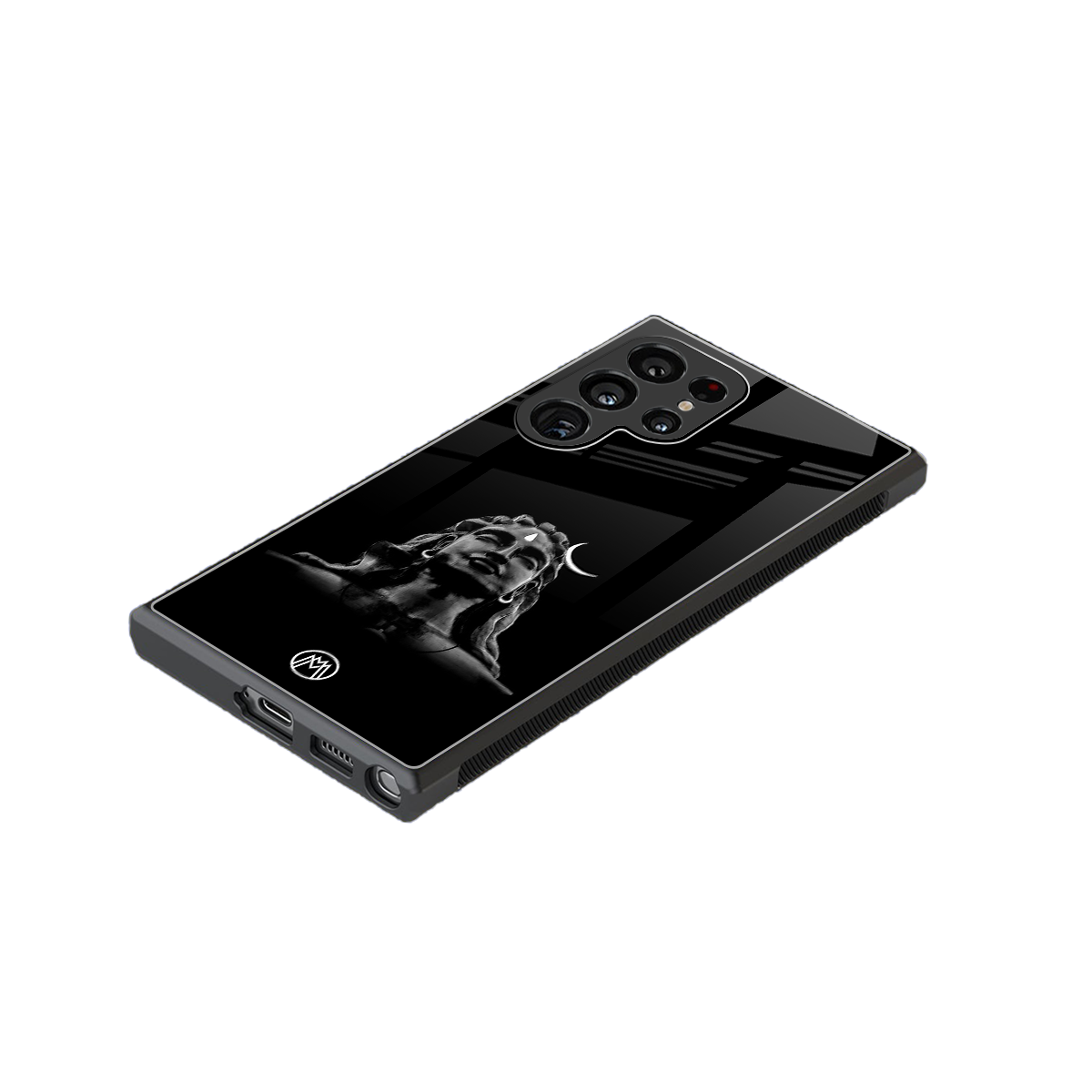 lord shiva black back phone cover | glass case for samsung galaxy s23 ultra