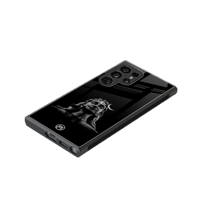 lord shiva black back phone cover | glass case for samsung galaxy s23 ultra