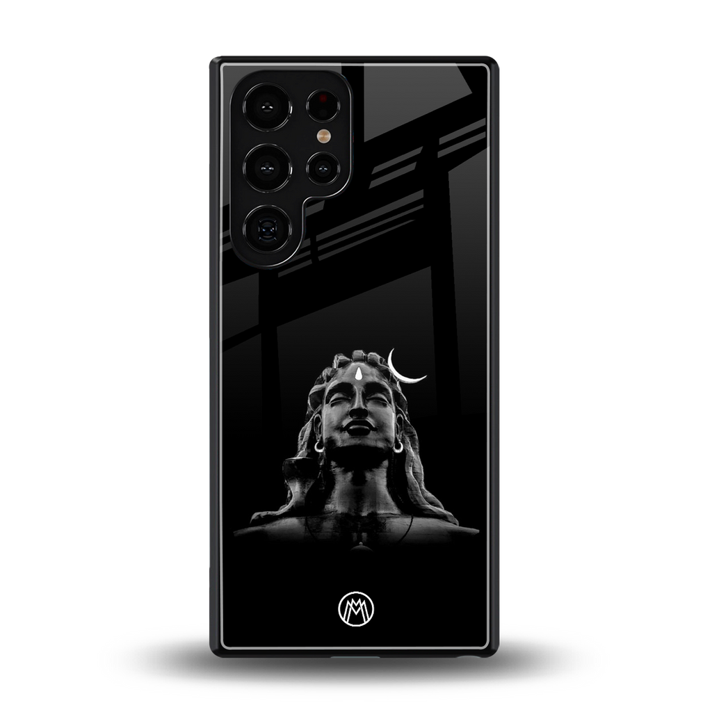 lord shiva black back phone cover | glass case for samsung galaxy s25 ultra
