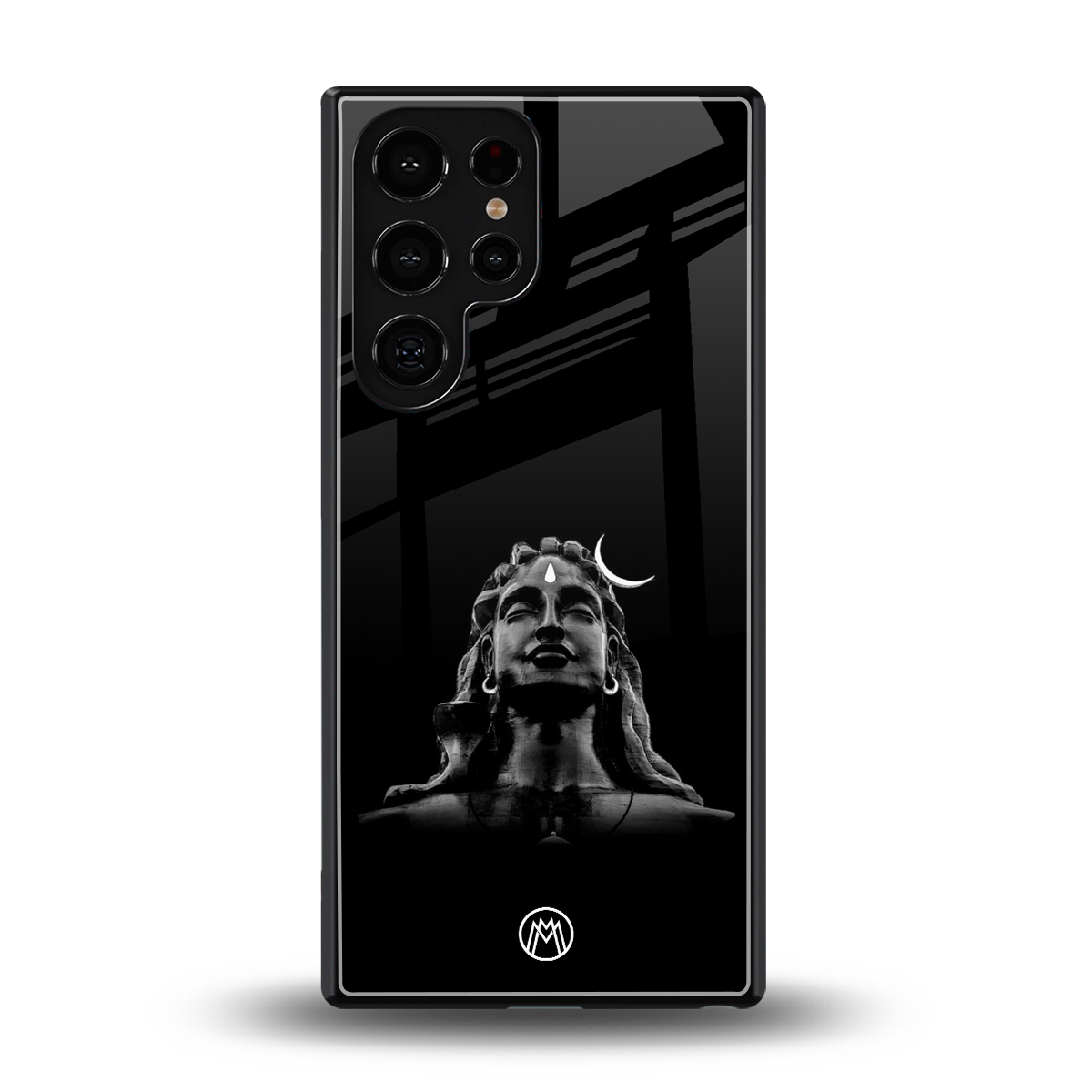 lord shiva black back phone cover | glass case for samsung galaxy s25 ultra