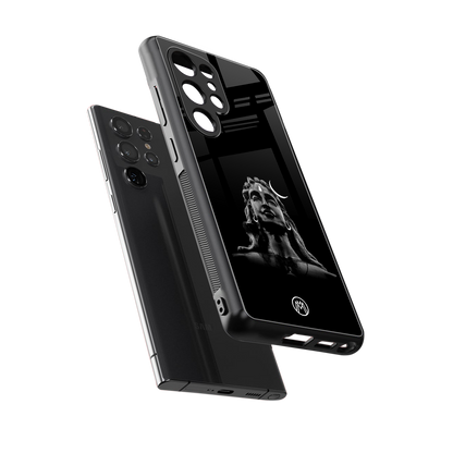 lord shiva black back phone cover | glass case for samsung galaxy s25 ultra
