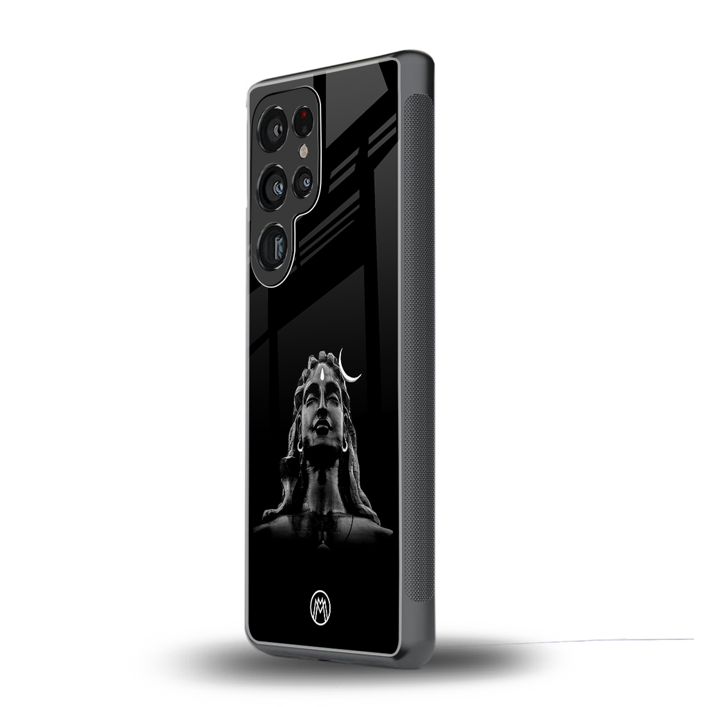 lord shiva black back phone cover | glass case for samsung galaxy s25 ultra
