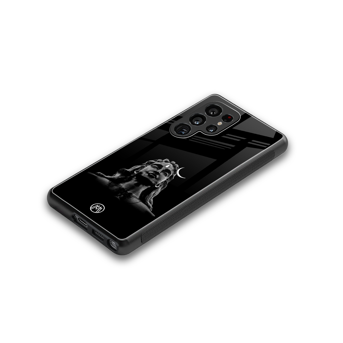 lord shiva black back phone cover | glass case for samsung galaxy s25 ultra