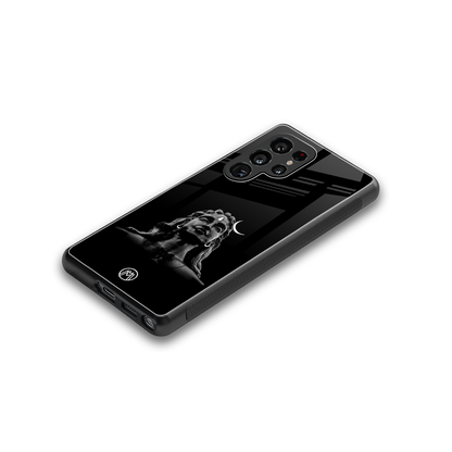 lord shiva black back phone cover | glass case for samsung galaxy s25 ultra