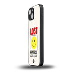 lost happiness back phone cover | glass case for iphone 13 mini