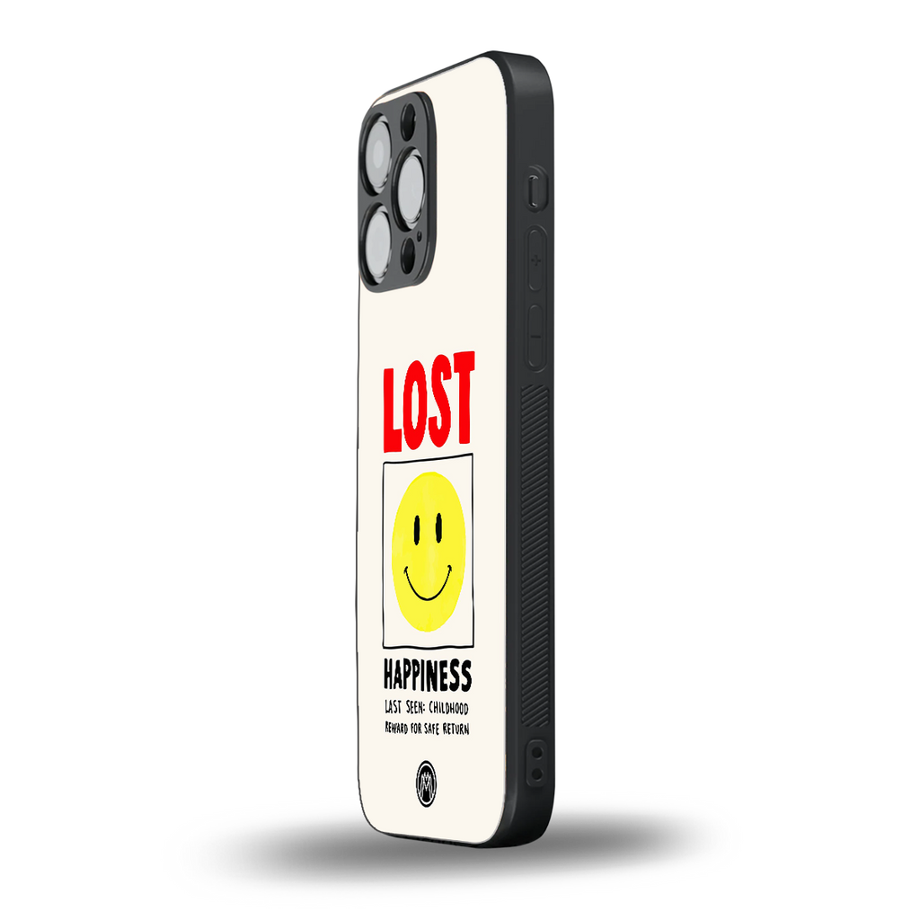 lost happiness back phone cover | glass case for iphone 13 pro max