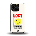 lost happiness back phone cover | glass case for iphone 13 pro