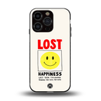 lost happiness back phone cover | glass case for iphone 13 pro