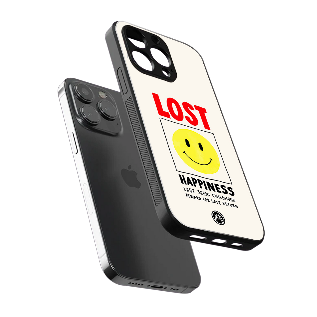lost happiness back phone cover | glass case for iphone 13 pro
