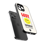 lost happiness back phone cover | glass case for iphone 13 pro