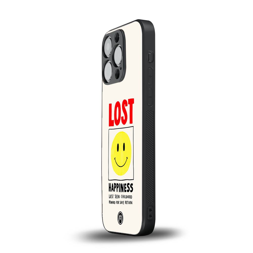 lost happiness back phone cover | glass case for iphone 13 pro