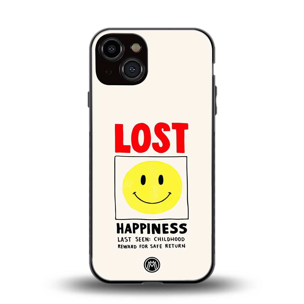 lost happiness back phone cover | glass case for iphone 13