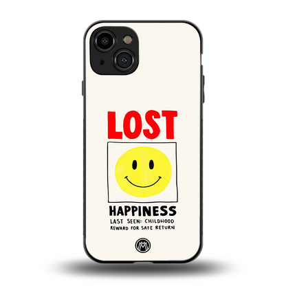 lost happiness back phone cover | glass case for iphone 15