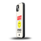 lost happiness back phone cover | glass case for iphone 15