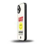 lost happiness back phone cover | glass case for iphone 16 plus