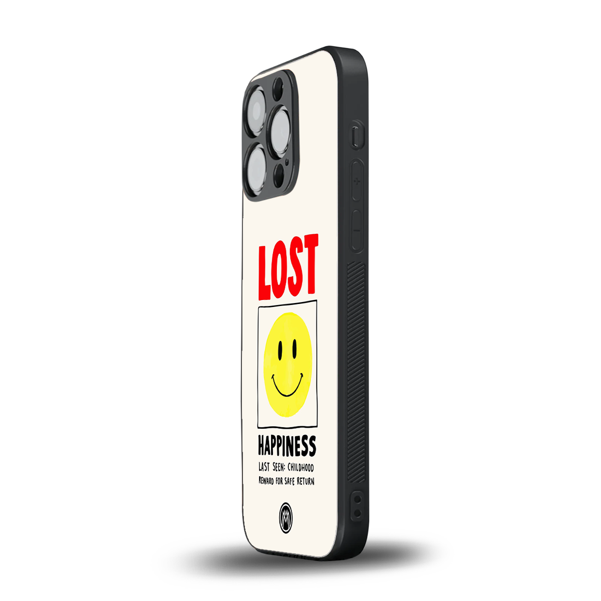 lost happiness back phone cover | glass case for iphone 16 pro
