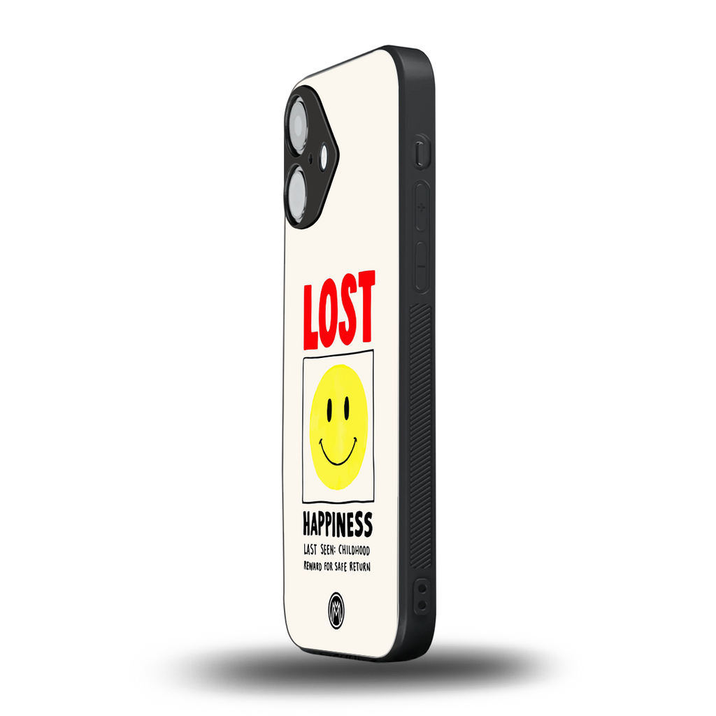 lost happiness back phone cover | glass case for iphone 16