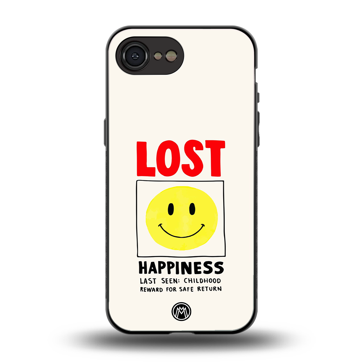 lost happiness back phone cover | glass case for iphone 16e