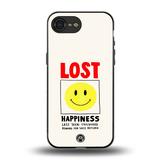 lost happiness back phone cover | glass case for iphone 16e