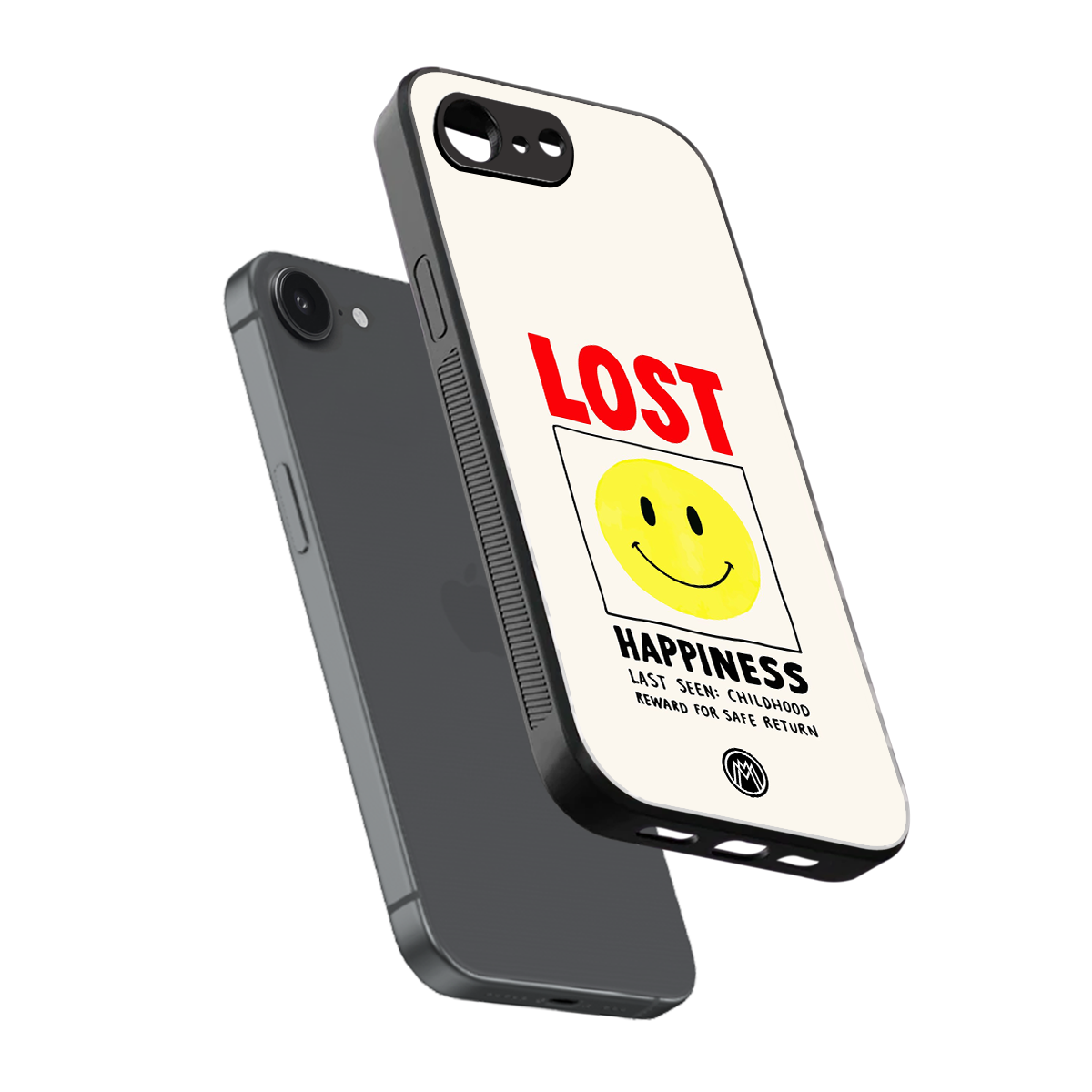 lost happiness back phone cover | glass case for iphone 16e