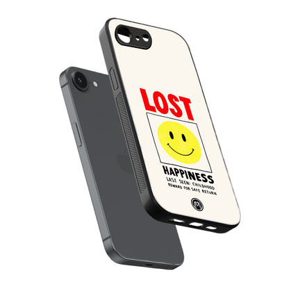 lost happiness back phone cover | glass case for iphone 16e