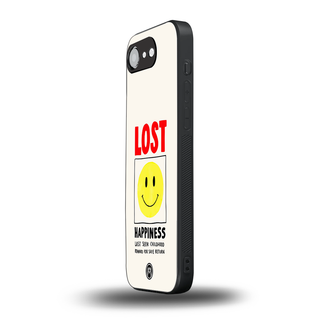 lost happiness back phone cover | glass case for iphone 16e