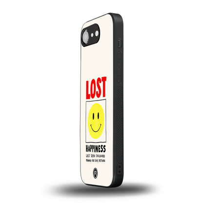lost happiness back phone cover | glass case for iphone 16e