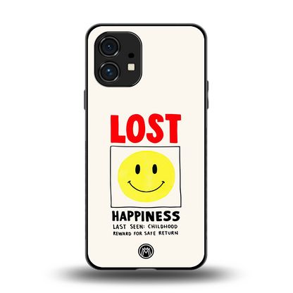 lost happiness back phone cover | glass case for nothing phone 1