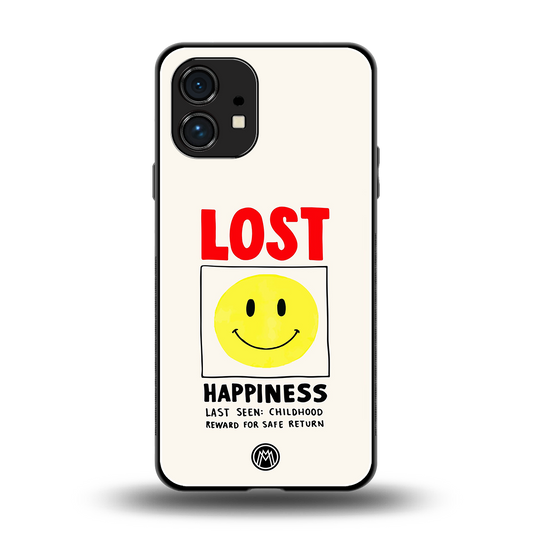lost happiness back phone cover | glass case for nothing phone 1