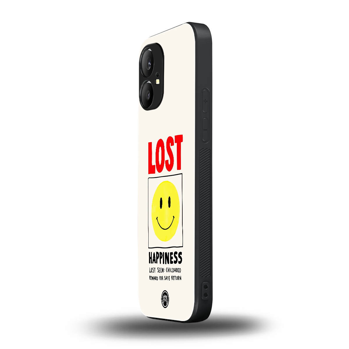 lost happiness back phone cover | glass case for nothing phone 1