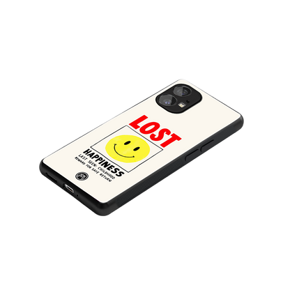 lost happiness back phone cover | glass case for nothing phone 1