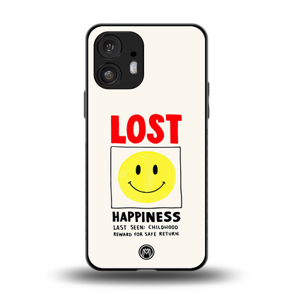 lost happiness back phone cover | glass case for nothing phone 2
