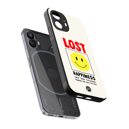 lost happiness back phone cover | glass case for nothing phone 2
